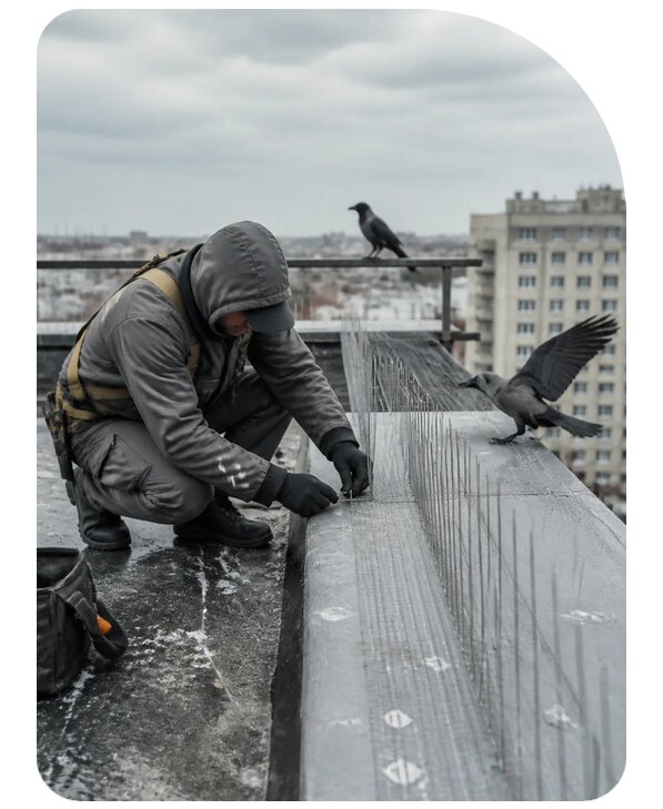 Защита от ворон под ключ в Камышине по цене от 5138 р. | Сенат-Кмш